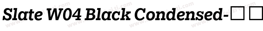 Slate W04 Black Condensed字体转换